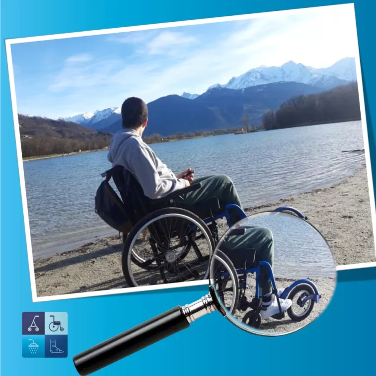 Achat d'une 3ème roue tout terrain pour fauteuil roulant à Tarare