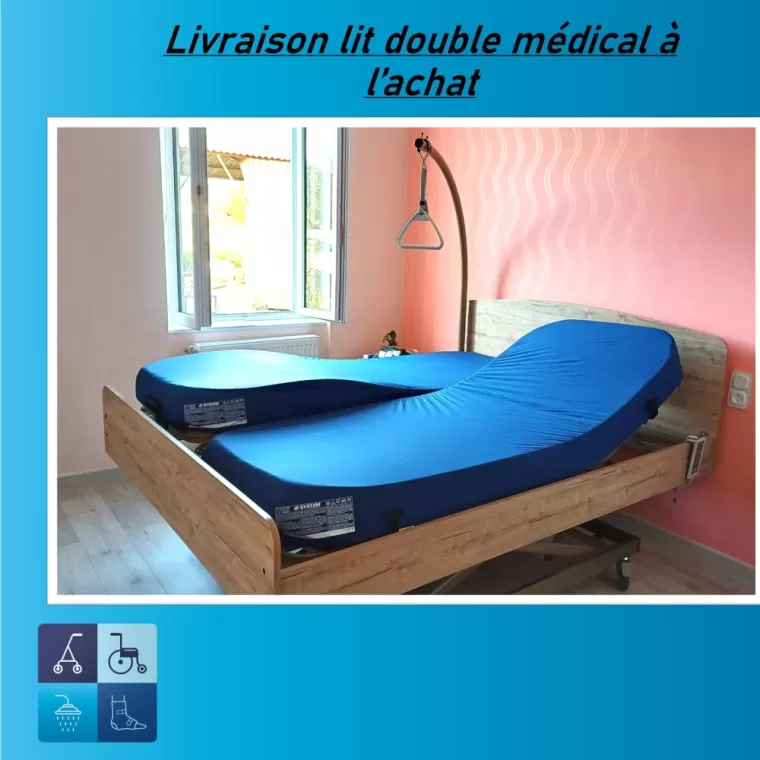 Achat et Livraison d'un lit médicalisé double 160 cm à Feurs
