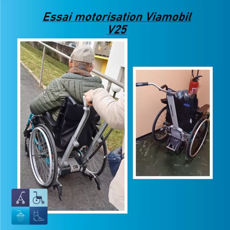 Achat d'aide à la poussée et au freinage pour fauteuil roulant manuel à Tarare