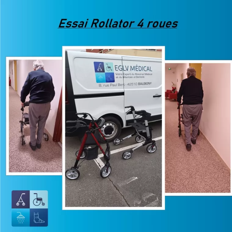 Essai et livraison de déambulateur à Neulise