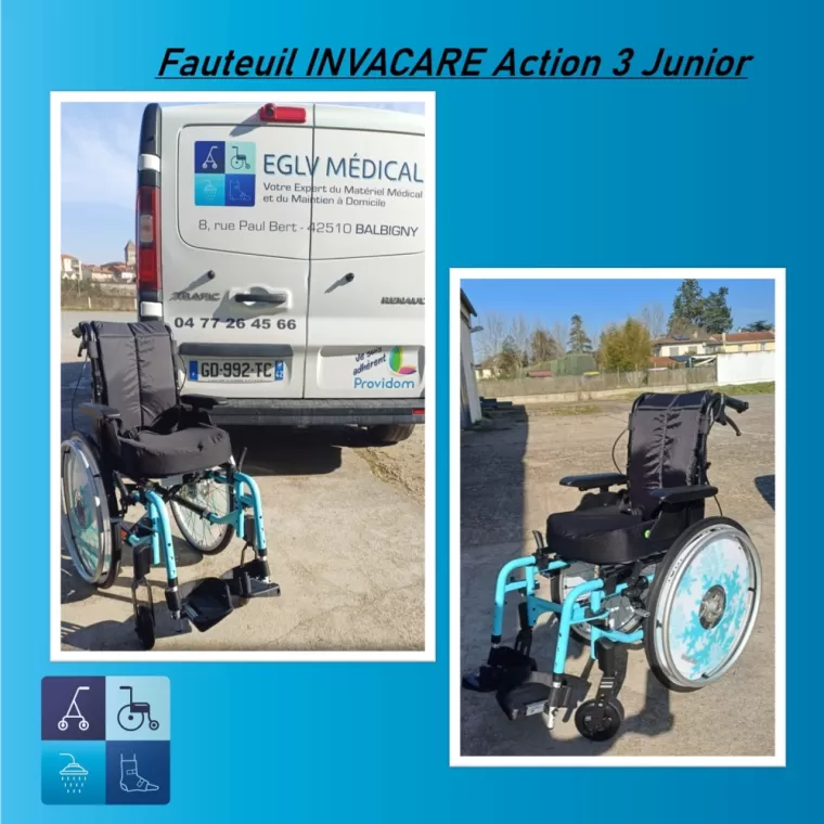 Achat de fauteuil roulant manuel INVACARE ACTION 3 JUNIOR à Feurs