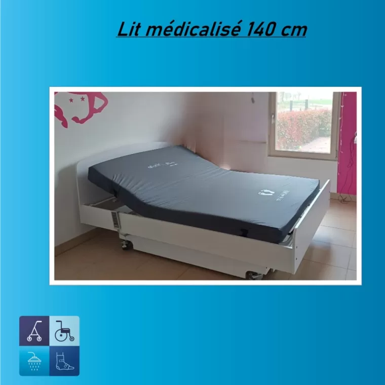 Achat de lit médicalisé 140cm sommier simple ou double à Roanne