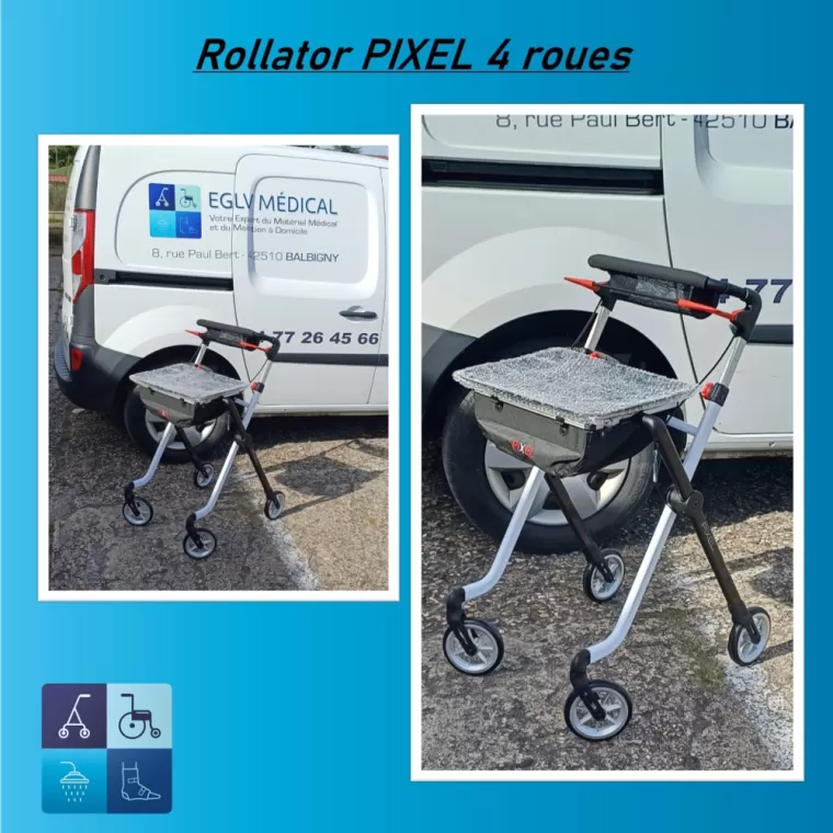 Achat de rollator 4 roues PIXEL à Tarare