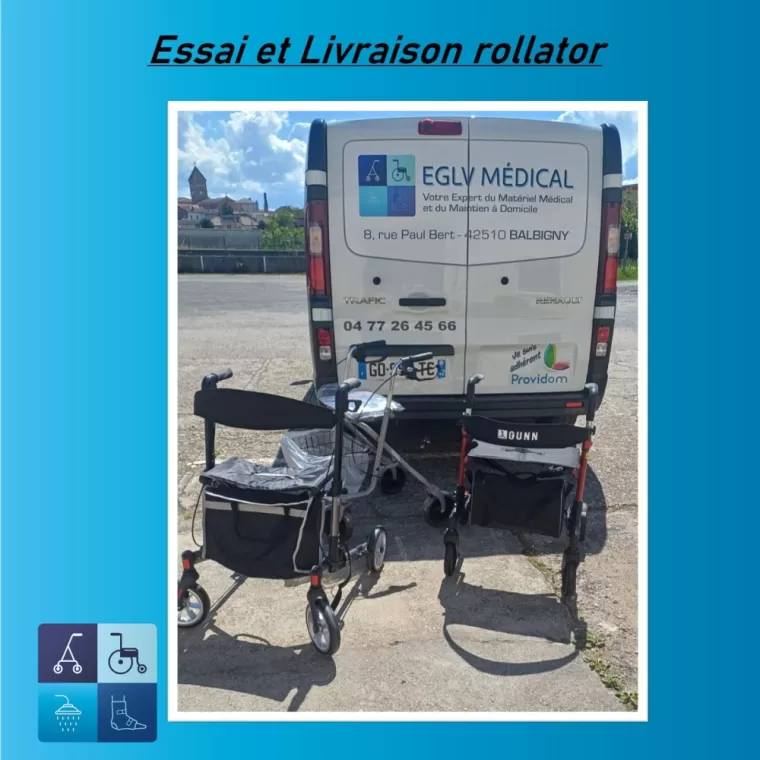 Essai et Livraison de déambulateur à Feurs