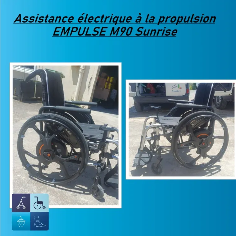 Retrouvez votre liberté de mouvement avec l'assistance électrique à la propulsion EMPULSE M90 Sunrise, Balbigny, EGLV MEDICAL