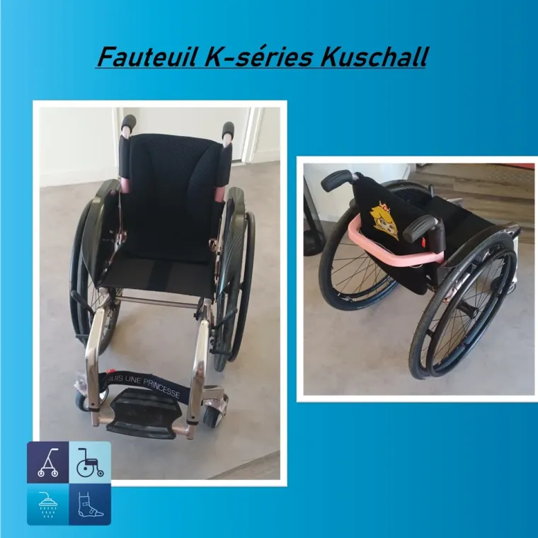 Fauteuil roulant manuel K-séries KUSCHALL disponible pour essai, Balbigny, EGLV MEDICAL